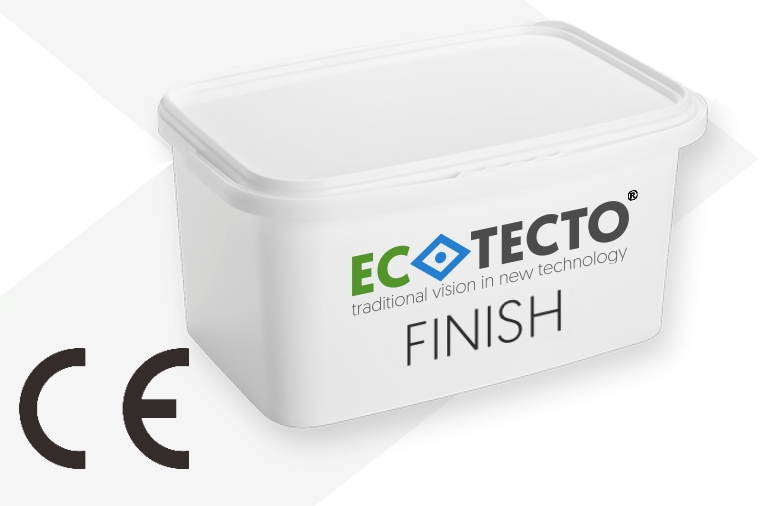 Tynk wapienny Munitor Finish firmy Ecotecto zdjęcie opakowaniaz Certyfikatem CE
